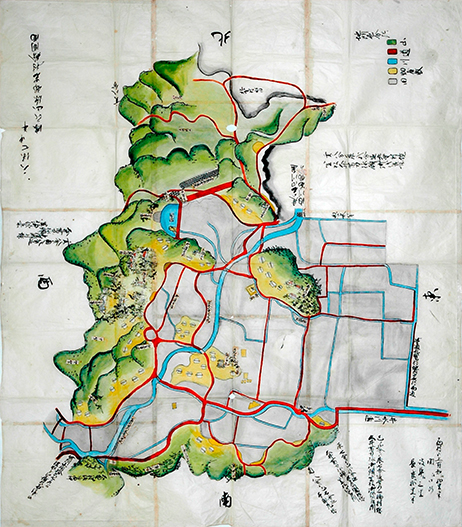 濃州山県郡岩村絵図面