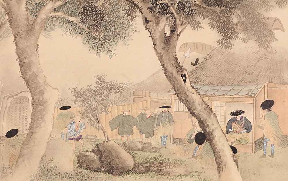 A picture scroll depicting the scenery from Mino Province to Osaka