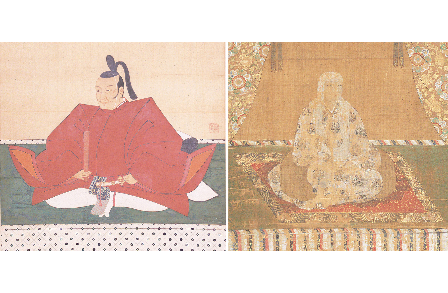Gifu City Designated Cultural Property, Portrait of Okudaira Nobumasa (section) and Kamehime (section)