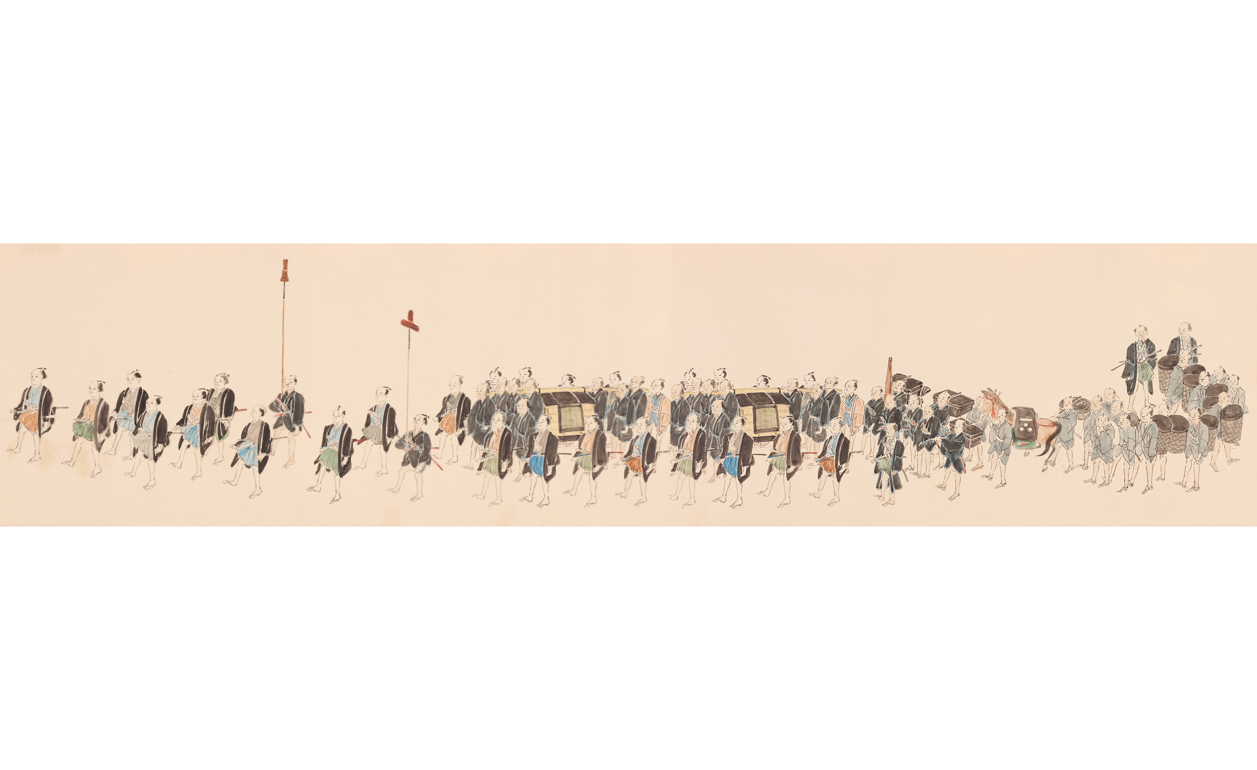A Picture Scroll of the Procession of the Nagai Family, Lords of the Kano domain (section)