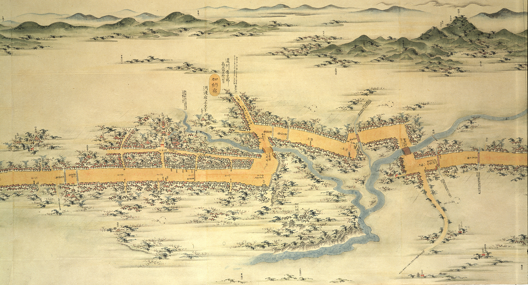 中山道分間延絵図　9巻（部分）