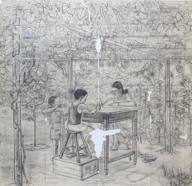 「 夏休み（大下絵） 」　加藤栄三　作