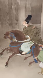 牧田種麿「蟻通し図」（部分）、岐阜市歴史博物館蔵