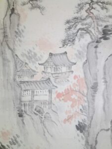 原三溪「秋景山水図」（部分）大正～昭和時代、岐阜市歴史博物館蔵